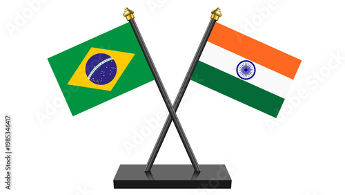 Flag of India and Brazil