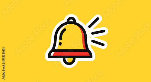 Notification Alarm Bell Icon Symbol.
