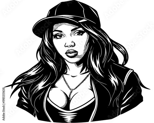 女性ラッパーのイメージ