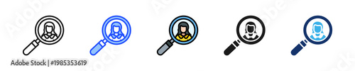 Talent Search Icon Collection With Multiple Styles