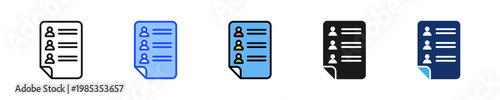 Applicant List Icon Collection With Multiple Styles