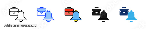 Job Alert Icon Collection With Multiple Styles