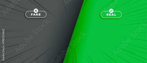 fake vs real product check background in comic style