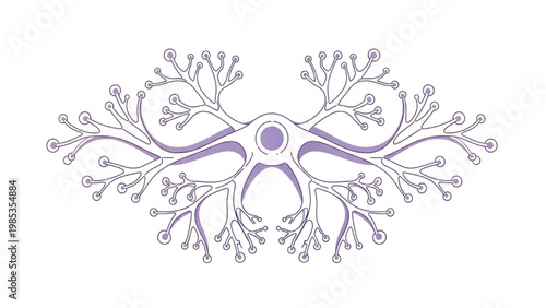 Stylized illustration of a neuron with branches, representing a complex network of thoughts and ideas
