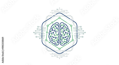 Artificial Intelligence Network Brain Concept