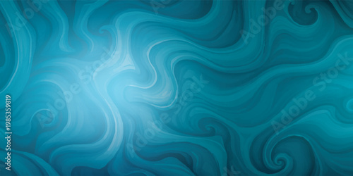 Abstract Blue Swirls and Waves Background Texture.