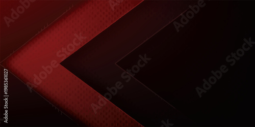 Abstract red geometric shapes on a dark background.