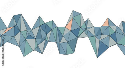 Abstract Geometric Low Poly Landscape Background