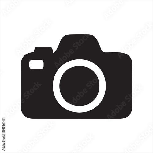 Digital DSLR Camera Solid Glyph Icon for Photography and Media
