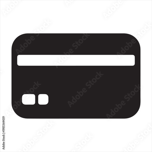 Credit Card Solid Glyph Icon for Payment and Banking Services
