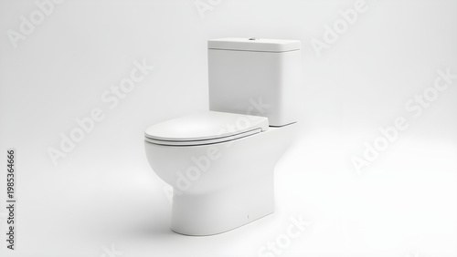 A sleek white toilet sits alone in a clean bathroom environment with modern design.