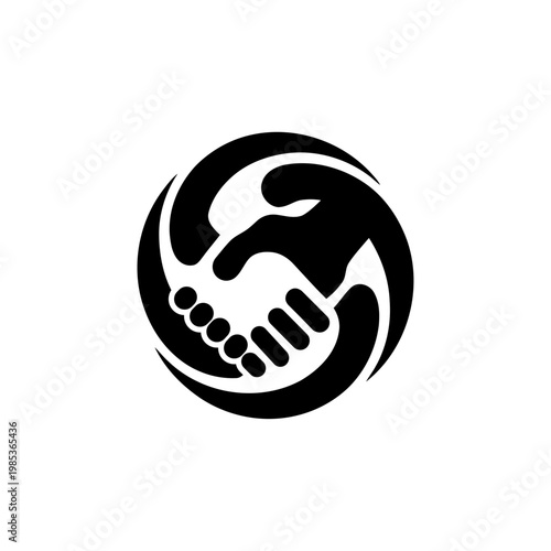 Abstract handshake icon