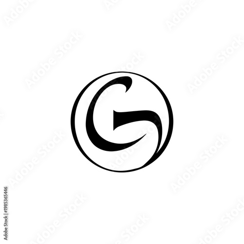 Minimalist letter g logo design