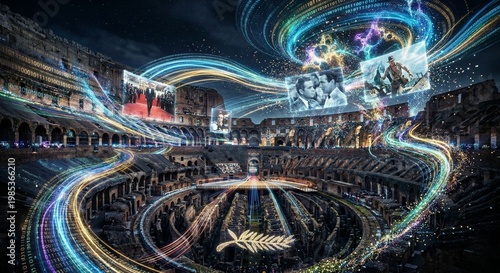 Vibrant Nighttime Circus Performance