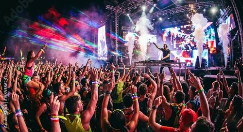 Electronic Music Festival Crowd