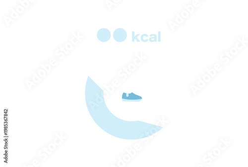 消費カロリー（運動量）のドーナツグラフのイラスト