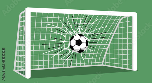 Soccer Goal Net with Ball.