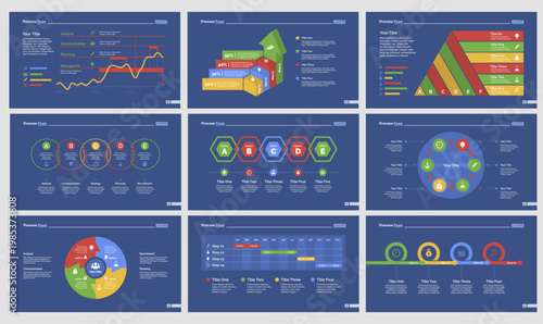 Nine Strategy Slide Templates Set