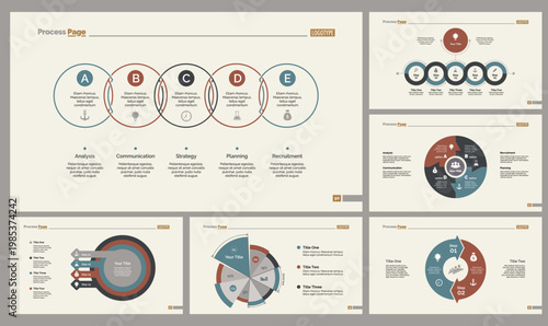 Six Business Slide Templates Set