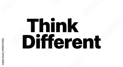 Bold "Think Different" Text on White Background
