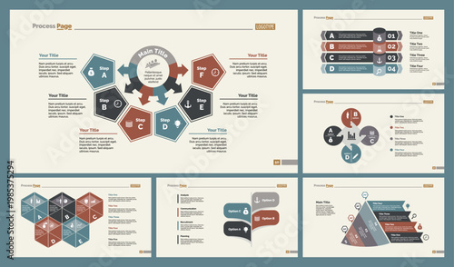 Six Teamwork Slide Templates Set