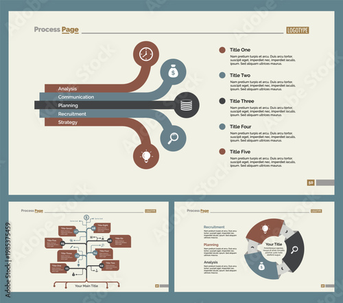 Three Teamwork Slide Templates Set