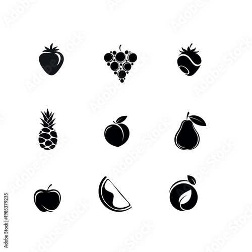 vector fruit set 