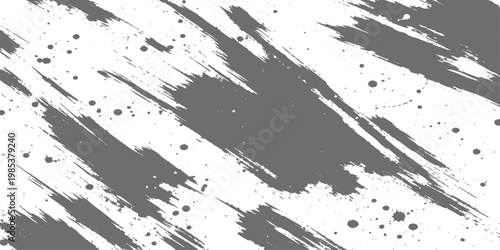 Abstract a dramatic display of expressive brushstrokes and ink splashes in a monochrome artwork, highlighting the artistry and raw emotion of abstract expression.