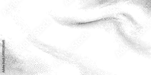 Abstract waves ripple across a textured cloth. Capturing the interplay of light and shadow