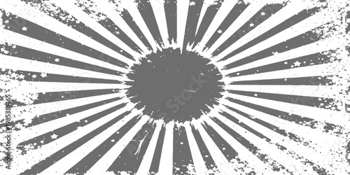 Abstract the iconic design of the rising sun with radiating lines emanating from its center. the symbol evokes feelings of strength, energy, and unwavering determination. 