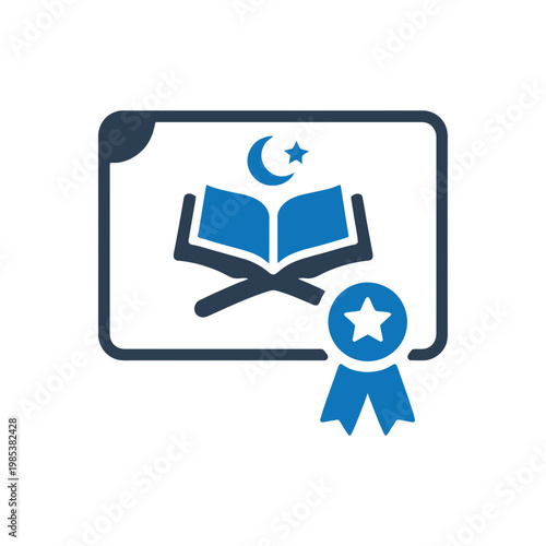 Quranic Education Achievement Certificate Icon