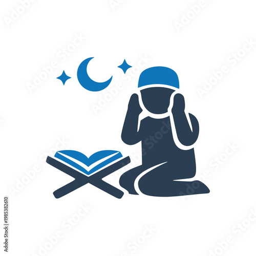 Night Prayer and Quran Icon