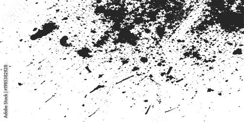 Abstract a striking grunge texture illustration. a splatter of inky black ink against a light background, creating an impactful visual narrative.