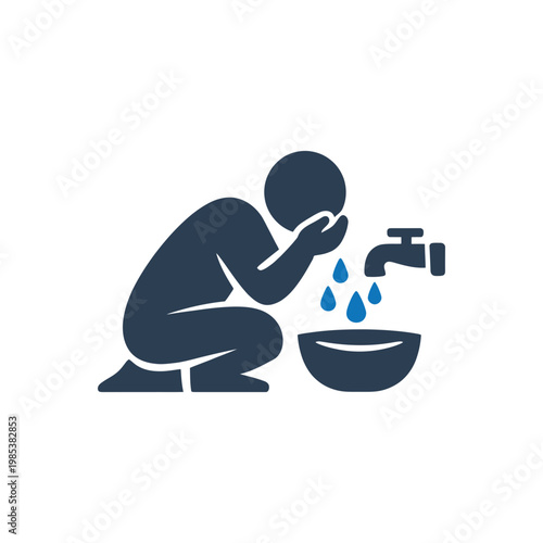 Ritual Wudu Purification Ablution Icon