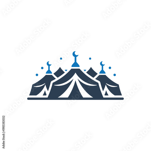 Hajj Pilgrimage Tents Icon