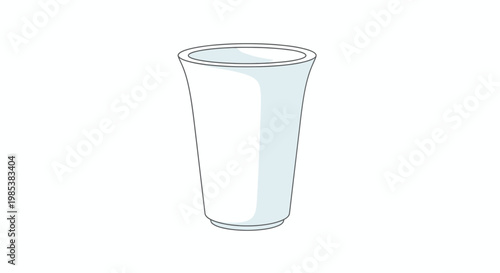 Disposable Plastic Cup Isolated on White Background