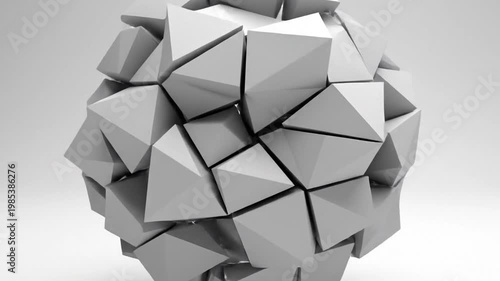 Abstract Geometric Shape Formation 3D Animation