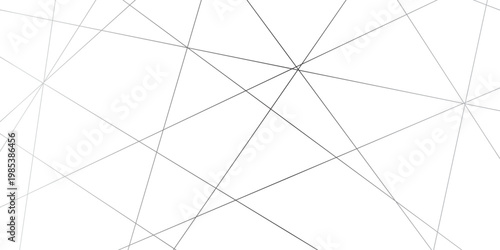Abstract polygon network lines on white background minimal geometric connection pattern.