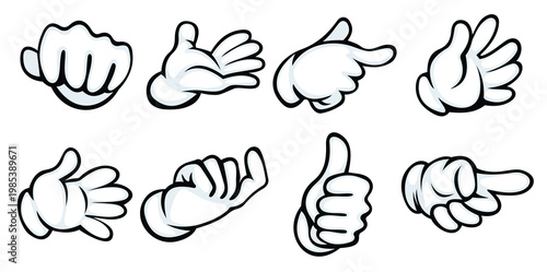 set of hand gestures 