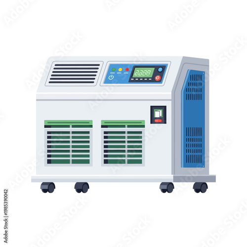 Modern Air Purifier Machine with Digital Display and Wheels