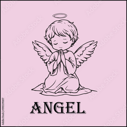 Angelic figure with wings and halo, divine light, religious symbolism, spiritual art