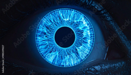 Digital iris scan pattern for biometric identity verification