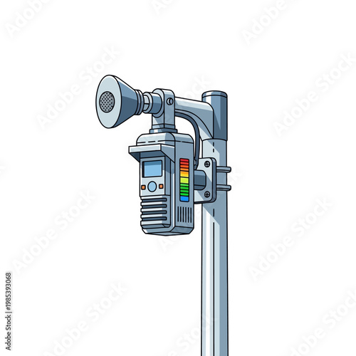 Modern weather station with anemometer, wind vane, and display
