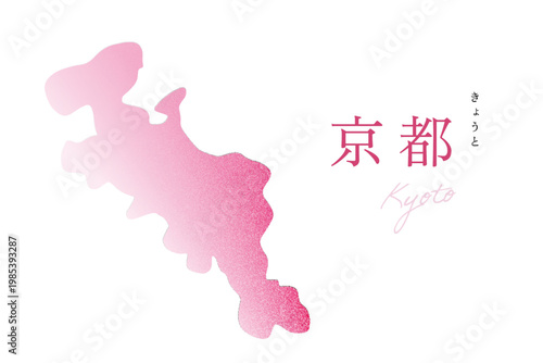 京都府 地図 Kyoto map ノイズグラデーション テクスチャ