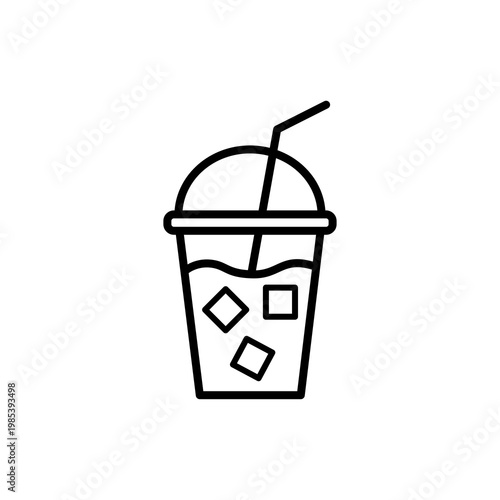 Iced Coffee Takeaway Cup Icon