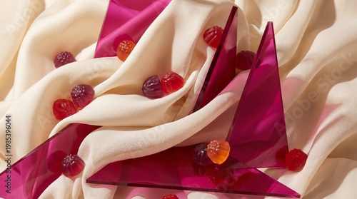 Abstract  colorful gummy candies sweet background