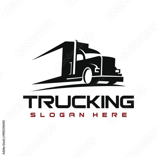 truck transportation logo vector template illustration