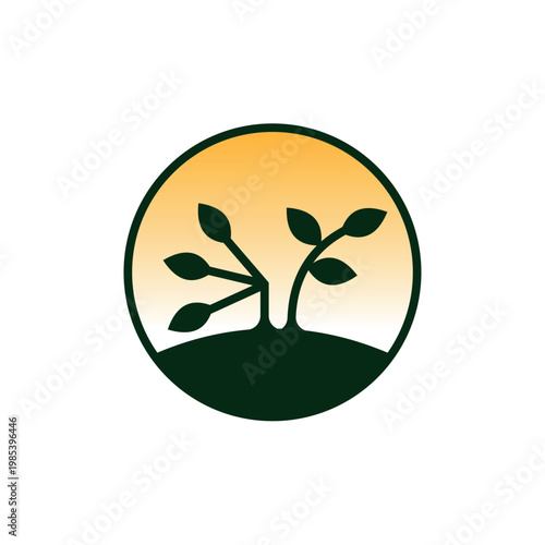Tree Leaf logo design template illustration vector
