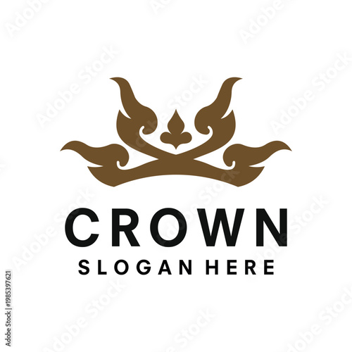 crown logo design template illustration vector