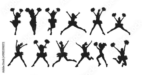  cheerleader woman sport silhouette